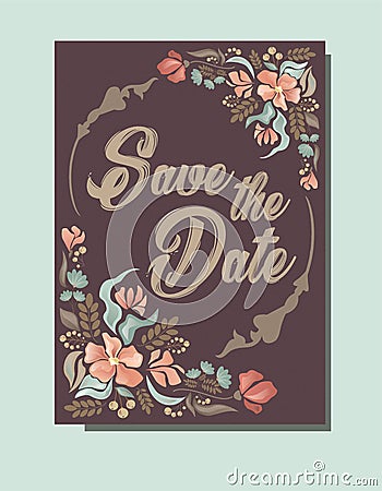 Wedding invitation, save the date card Stock Photo